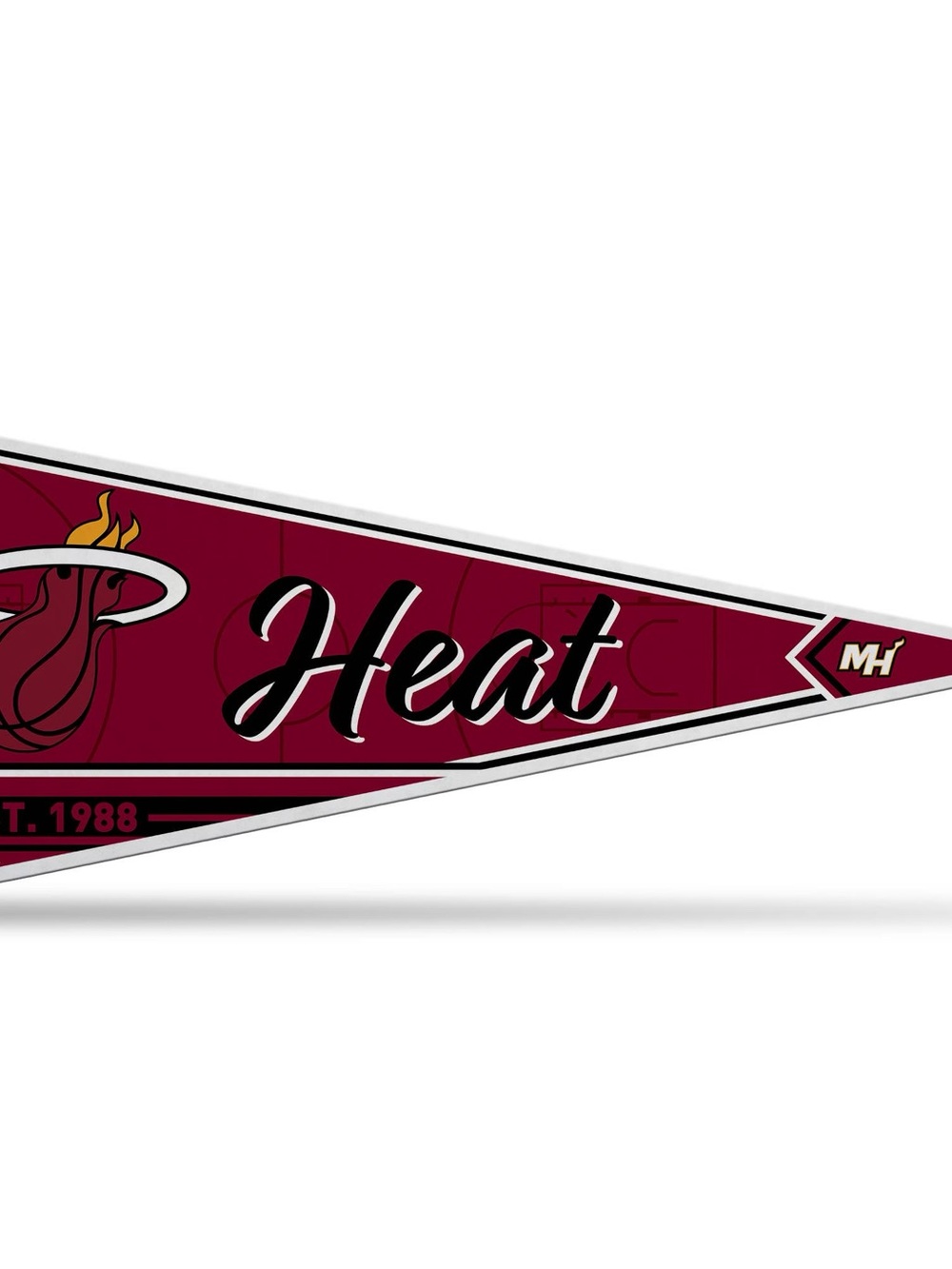 Miami Heat Burgundy Pennant Wall Decor